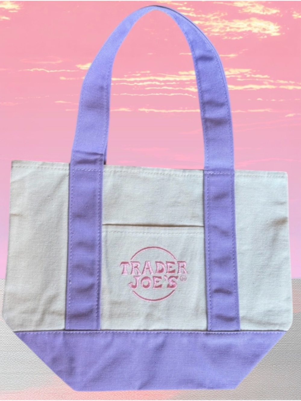 🆕Trader Joe’s Mini Canvas Tote - Lavender
